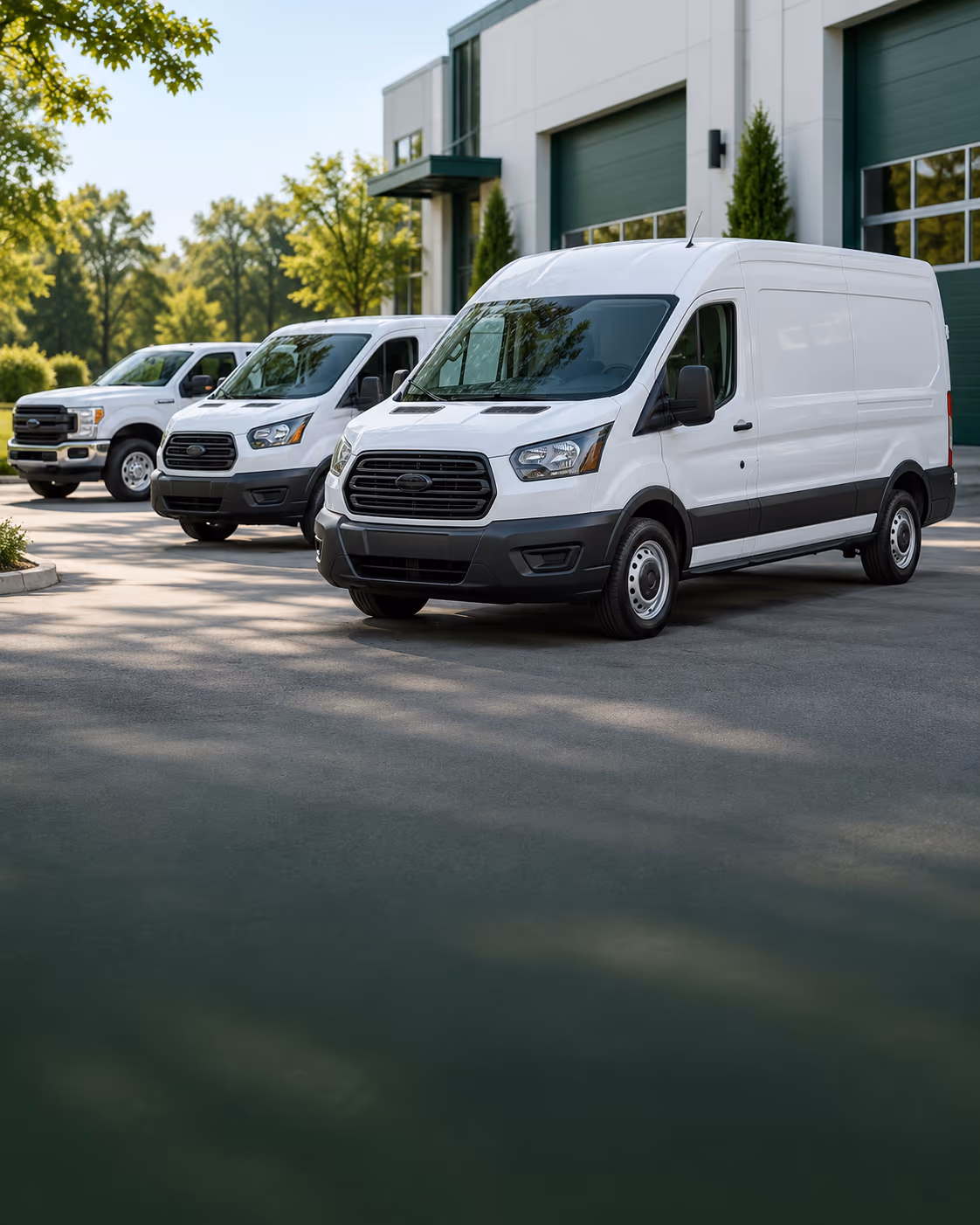 Fleet vans lined up at Fogg’s on Route 50 in Scotia, NY